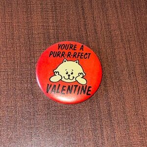 Vintage Valentine Button pin